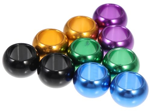 ANDRESLAD 10Pcs Aluminum Bird Foot Rings for Homing Pigeons and Poultry Metal Identification Bands with Bright Multi-color Design Easy to Use for Pigeons Parakeets Parrots Ducks and Chickens