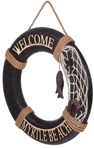 SAFIGLE Rustikaler Mediterraner Rettungsring Wanddeko mit Hanfseilbindung Langlebige Nautische Dekoration zum Aufhängen für Wohnzimmer Badezimmer Bar oder Hotel Vintage Stil Küstendekor
