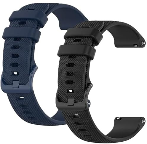 FMPXYYA Cinturini per orologi da 20 mm donna uomo in silicone con chiusura rapida cinturino di ricambio impermeabile per sport flessibile regolabile compatibile smartwatch