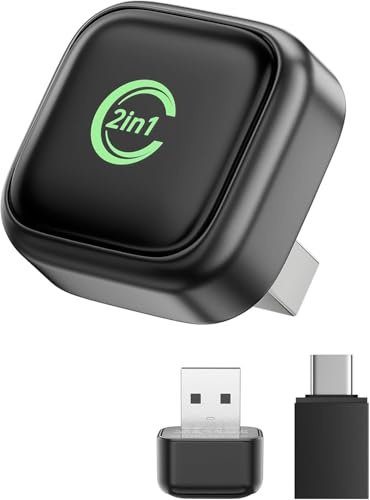 Adaptateur sans fil 2-en-1 CarPlay et Android Auto 5,8 GHz Pro : basculement instantané pour les familles avec plusieurs conducteurs, conversion filaire/sans fil pour les véhicules d'origine, connexio