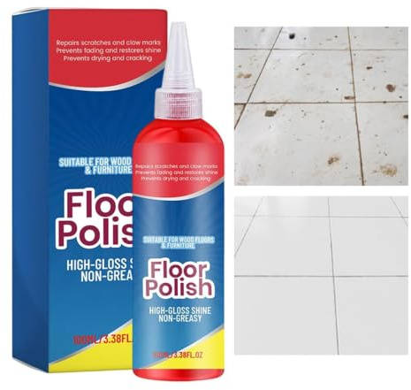 Brillo para pisos de madera | 100ml Secado Rápido con Larga Duración | Abrillantador Restaurador de Suelo Laminado | para Salón, Dormitorio, Baño, Cocina, Balcón, Madera, Laminado y Azulejo