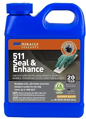 Miracle Sealants 511 Seal & Enhance Color-Enhancing Stone Sealer, Quart