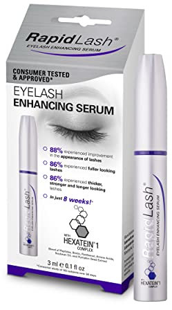 RapidLash Eyelash Enhancing Growth Serum for Longer, Thicker Lashes, 3 ml (Pack of 1)