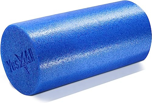 Yes4All Rullo rotondo in schiuma PE a media densità per terapia fisica, 30,5 cm, colore blu MVCV