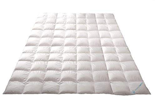 VitaloBett Sommer-Daunendecke 135x200 - Wärmeklasse 1 extra leicht (Füllung 300g)