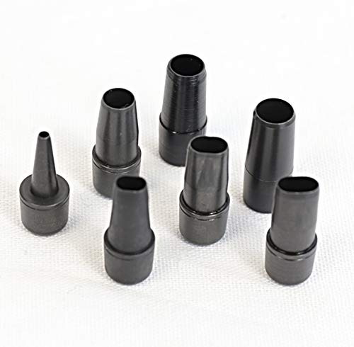 7-teiliges S&R Ersatz-Lochpfeifen Set für Revolverlochzange – Rund & Oval – Robuste Stanzzange für Leder-Bearbeitung, Gürtel, Textilien, Biothane, Papier & Kunststoffmaterial – Werkzeug-Stahl, Zubehör