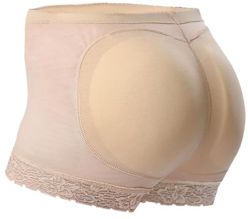 Everbellus Faja Bragas Control Fuerte con Almohadillas Levanta Glúteos para Mujer Beige Medium