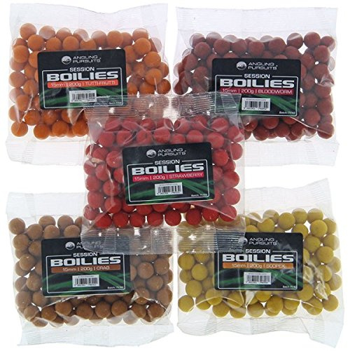 Carp Fishing Boilies, 5 Assorted 200 Gram Packs From Angling Pursuits UK Made