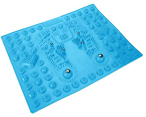 Feet Massager, Magnetic Acupressure Shiatsu Reflexology Foot Massage Mat for Relaxing Pressure Leg Pain Suitable for Men and Women Health Care Tool(Blue)