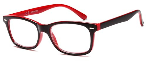 NEW VISION Lunettes De Lecture, Lunettes Loupe, Protection UV400, Style Moderne, Monture Legere Lunette De Lecture Homme Femme NV056 (+2.50,Rouge)