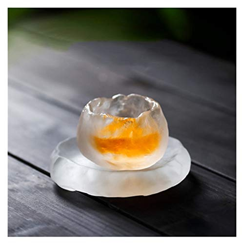 zxb-shop Services à Thé Style Japonais en Verre Haut de Gamme Teach à thé Master Coupe à la Main en Verre brûlant à la Main DAHONGDONG Kungfu Tea Set Cadeau 50ml Coffrets Cadeaux de thé
