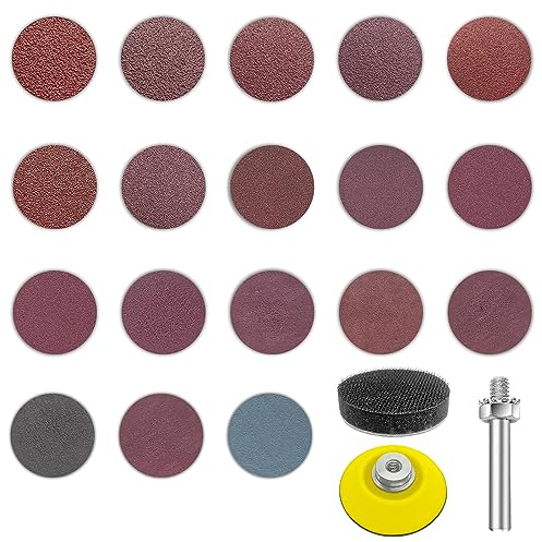 180 Stück 50mm Schleifscheiben. korn 60 80 100 120 150 180 240 320 400 600 800 1000 1200 1500 2000 3000 5000 7000 2 Zoll Schleifpapier Klett 2 Zoll Schleifpads Geeignet für Elektrowerkzeuge Automobil
