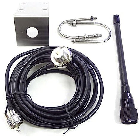 Nagoyuki Antena Marina VHF 156-163Mhz Antena de MáStil Impermeable de Goma con Cable RG-58 de 5M para, Velero,