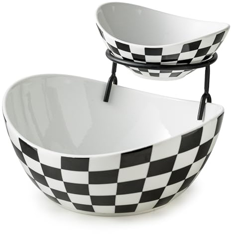 Miamolo Tiered Serving Bowls, Chip and Dip Serving Set, Halloween Hosting