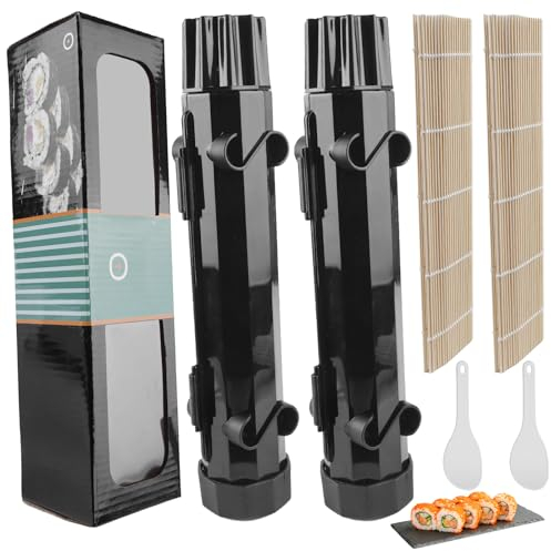 Gestreifte Sushi-Form, Sushi Set Zum Selber Machen, Werkzeugset Zur Sushi-Herstellung, Mit 2 Kleine Reislöffel, Sushi-Form Mit Bambusmatte, Für Anfänger Und Profis, Um Ihr Eigenes Sushi Zuzubereiten