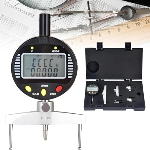 DPLWJPP Hochpräzises Digitales Radiusmessgerät,Elektronisches Radiusanzeigewerkzeug,Mit 10 Mm/20 Mm/30 Mm/60 Mm/100 Mm Austauschbaren Messbacken