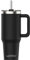 WATERSY 891 ml Termo con Pajita, Taza Termica Café para Frío y Caliente, Vaso Termico con Asa de Acero Inoxidable, 30oz Tumbler Travel Mug, para Gimnasio, Oficina, Viaje (Negro)