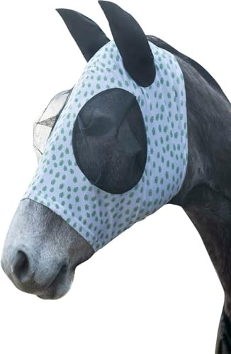 HKM Avocado Fliegenschutzmaske, Weiß/Lila, Warmblut