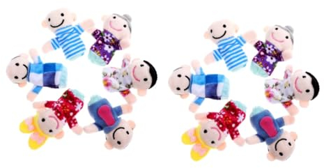 BESTonZON 12 STK Fingerpuppenspielzeug Storytime Handpuppe Geschichte Handspielzeug Kreative Handpuppe Familienmitglieder Marionetten Handpuppe Zum Geschichtenerzählen Handpuppen Stoff