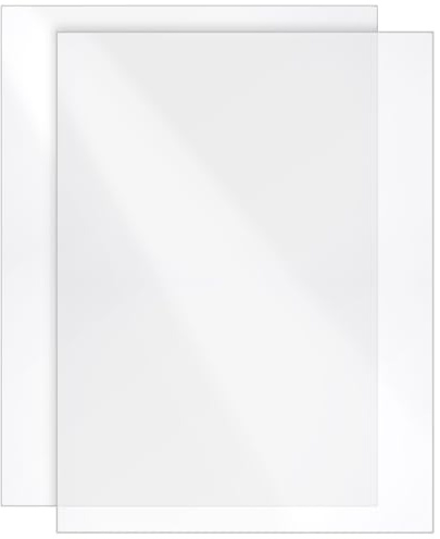 SHUESS 2 Stück Acrylglas Platte 40x30 cm 4 mm transparent – Acrylplatte transparent glasklar, UV-beständig & bruchsicher, beidseitig foliert, Kunststoffplatte für DIY, Basteln, Display & Innenausbau