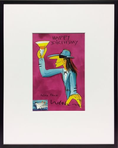 Kunstverlag Christoph Falk Happy Birthday (lila) im Alurahmen - Udo Lindenberg Bild - 2026