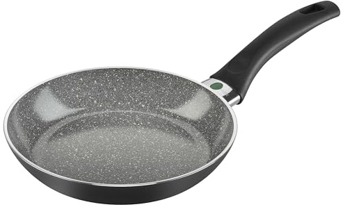 BALLARINI Bologna - Padella in alluminio, 20 cm, rivestimento antiaderente in ceramica, antigraffio, adatta a tutti i piani cottura, adatta a induzione, colore: Nero/Grigio