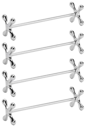 4 Piezas Soporte para Palillos de Acero Inoxidable y Soporte para Palillos a Prueba de Herrumbre con Diseño Antideslizante Soporte de Metal Premium para Cucharas, Tenedores y