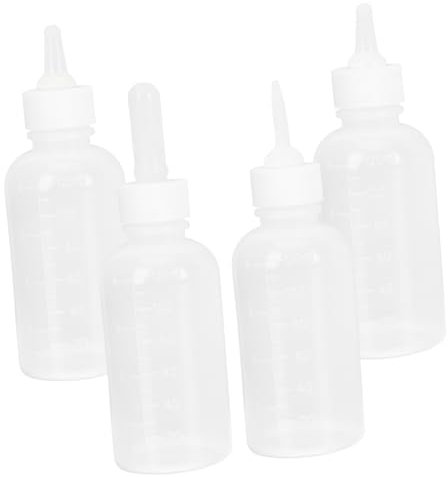PEPLAYTAL 4stücke Milchflasche Für Haustiere Wiederverwendbar Robust Und Temperaturbeständig Für Welpen Kätzchen Und Kleine Haustiere Kleine Babyflasche Zum Füttern