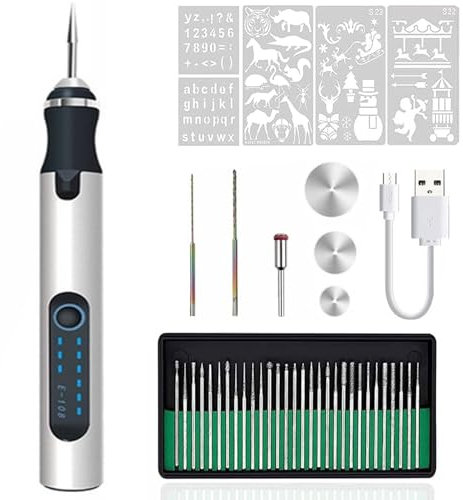 Taladro Pequeño, Juego De Taladro Manual Con Tornillo De Banco De Precisión, Miniherramienta Rotativa Inalámbrica, Kit De Herramientas Rotativas De Carga, Para Hacer Joyas, Resina, Madera (Plata)