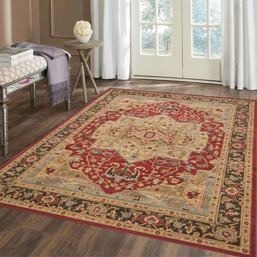 estera de la silla para pisos de alfombra， Alfombra de cocina for comedor, alfombra de dormitorio, alfombra de tacto suave, alfombras lavables de diseño Vintage de retales coloridos for decoración del