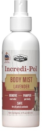 Dr. Pol Incredi-Pol Body Mist | Pet Deodorizer Spray & Dog Body Odor Eliminator | Dog Freshener & Odor Spray for Dogs | Safe for Dogs & Cats | Long-Lasting Scent | 3oz | Lavender