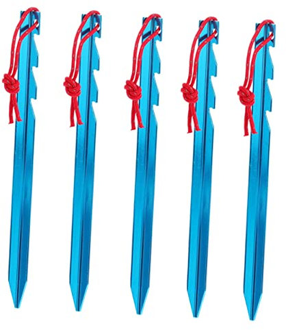 YARNOW 5stücke Teiliges Zelt-heringe Aus Aluminiumlegierung Verstellbare Dreieckige Zeltnägel Mit Mehrfachen Zähnen Für Camping Strand Und Schnee Stabiles Befestigungszubehör Für Outdoor-