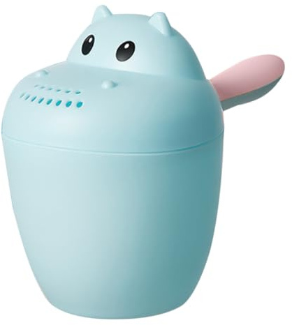 Kleiner Tierform Babyshampoo Becher aus Pp Blau, Wasserschöpfkelle | Sichere Wasserflusskontrolle, für Badewasser und Babyparty, Kompakte Größe, Passend als Schöpfhilfe