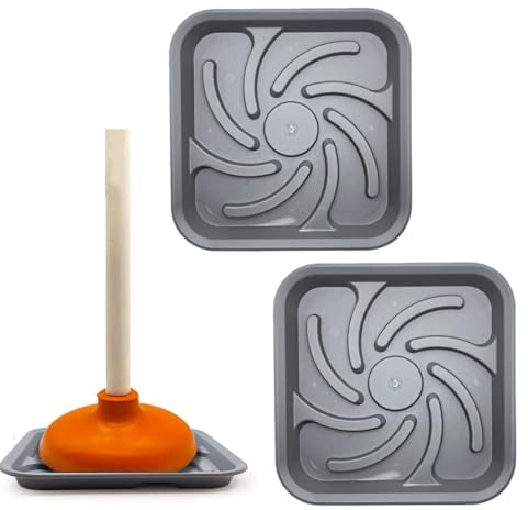 Soporte de émbolo - Bandeja de émbolo de 20x20 cm, amplia adaptabilidad | Almohadilla de secado para desatascador de inodoro PP con facilidad, desatascador de para inodoro, lavabo, baño, hogar,
