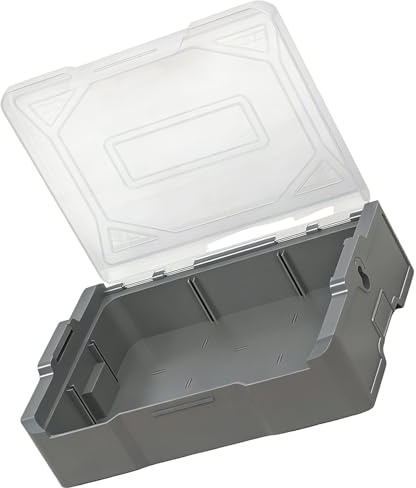 Outil empilable avec cloison amovible et fenêtre transparente pour charge de 20 kg Conteneur empilable pour l'organisation