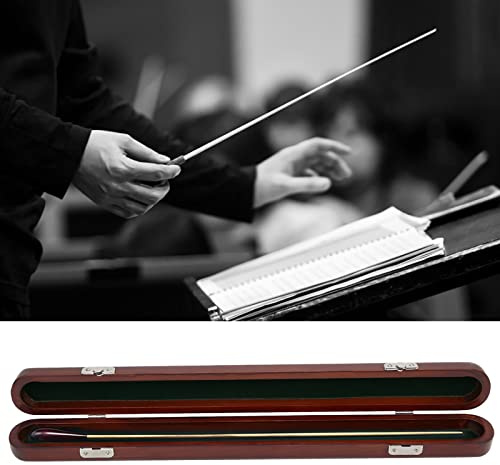 Generic High-End Red Sandalwood Baton Box for Conductor, Resistant to, 17.91 X 1.57 X 1.5in, Suitable for Conductors