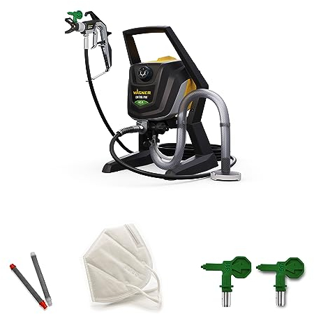 WAGNER Airless ControlPro 250R Paint Sprayer for interior and exterior wood, metal, wall and ceiling paints, covers 15 m² in 2 min, 110 bar, adjustable spray pressure, 9 m hose