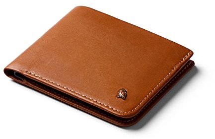 Bellroy Hide & Seek Wallet, Schlanke Faltbare Leder Brieftasche mit RFID-Schutz und Geheimfach (Max. 12 Karten, Bargeld, Münzfach) - Caramel