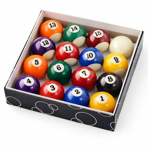 Oypla Full Size UK Regulation 16 Spots and Stripes Pool Ball Set 2