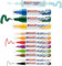 edding Creative Set - Acrylstifte wasserfest fein, medium, breit und 1x Acryltube, inkl. Malblock - 12 Acrylfarben Set (basic) - Acryl Farben zum Malen auf Leinwand oder Holz - Acrylstifte für Steine