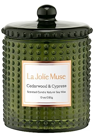 75 Stunden Brenndauer, LA JOLIE MUSE Starlit Golden Fir Kerze, Kerzen für Frauen, Zedernholz-Kerze, Duftkerze als Geschenk, Feiertagskerzen für den Duft zu Hause,10 oz