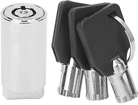 Cerradura de Leva Tubular, Cerradura de Cilindro de 19 Mm con 3 Llaves Cerradura para Máquina Expendedora Cilindro de Cerradura para Máquina Expendedora de Cromo de Aleación de