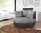 CosyCraft Dino sofa - corner sofa, 3 2 seater, armchair, swivel chair, beige bown or grey black jumbo cord (GREY/BLACK, SWIVEL CHAIR)