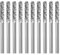 BALUGAEA Hartmetall Frässtifte Set mit 3 mm Schaft, 10 Stück Doppelschnitt-Frässtifte, Rotationsfräser für Metall Zur Metallschnitzen, Polieren, Gravieren VHM Frässtift Hartmetallfräser