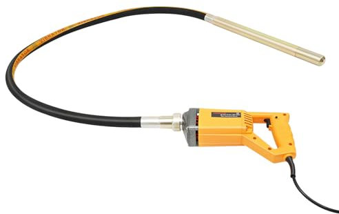 MEHOOSPVN Elektrischer Betonrüttler, 1300W Innenrüttler Flaschenrüttler, 2M Vibrationsstablänge Betonvibrator, 4300 U/min Rührwellendrehzahl, 35mm Vibrationswellen Durchmesser zum Kleine Bauvorhaben