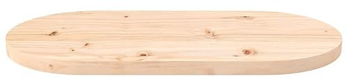HEFZGDB Tischplatte 60x30x2,5 cm Massivholz Kiefer Oval Schreibtische Arbeitsplatte Esstisch Bürotisch für Büro Küche Konferenzraum Studienraum