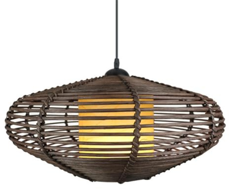 YGZPALH Lampadari in Rattan Moderni di metà Secolo, Luci E26/27, Lampadario A Soffitto Intrecciato A Cesto, Lampada da Fattoria Intrecciata