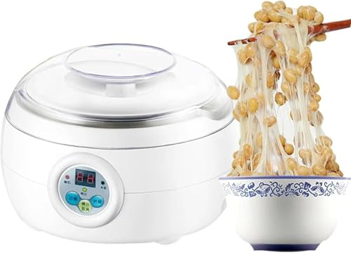 FHRKA Yogurtera eléctrica, fermentador automático de natto, máquina Inteligente de fermentación de natto de 1,5 L, máquina fermentadora de Yogur y natto
