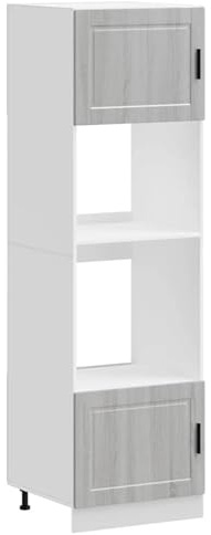 Tidyard Oven Cabinet Set of 2 Gray Sonoma Engineered Wood Compact Oven cabinet Model3315057