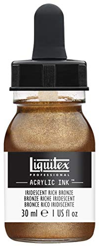 Liquitex Professional Acrylic Ink, 1-oz (30ml) Jar, Iridescent Rich Bronze